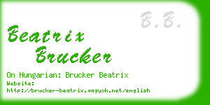 beatrix brucker business card